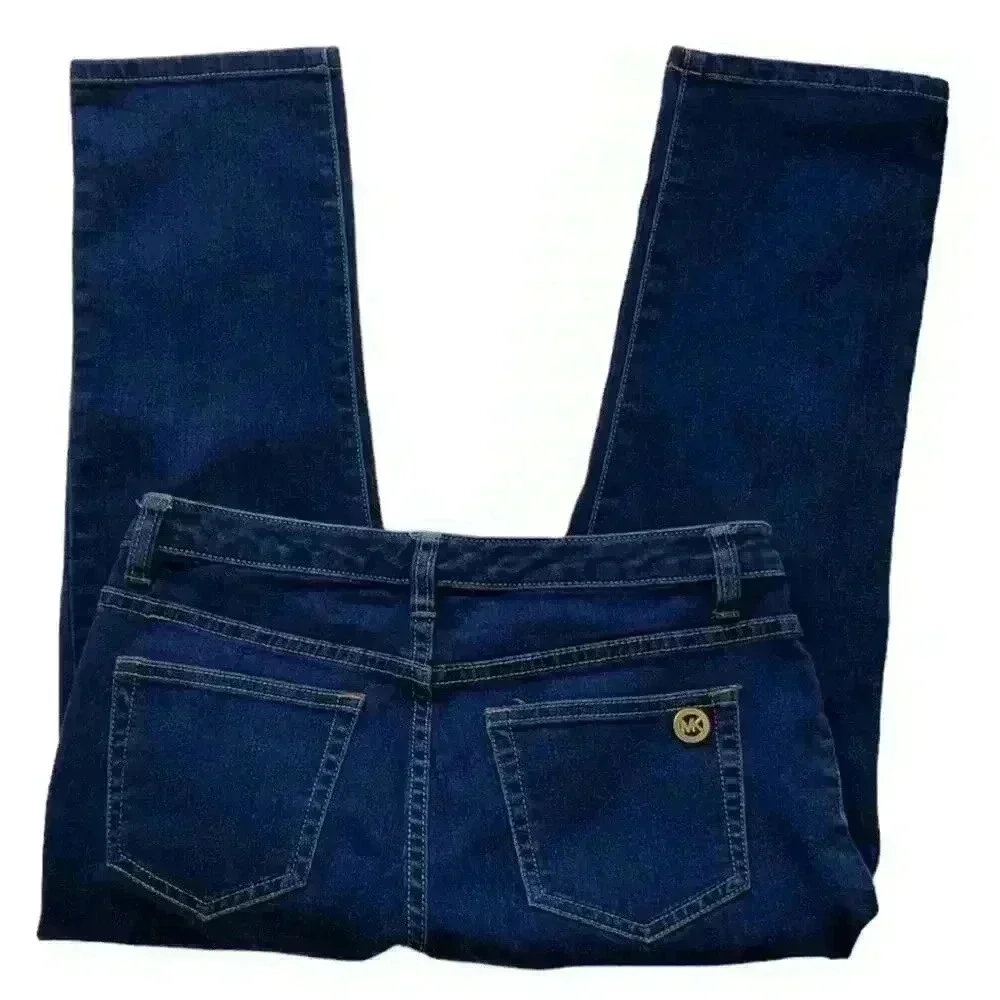 Michael Kors Jeans Women's Size 4 Straight Leg Blue Capri Denim